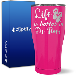 Life is Better in Flip Flops 27oz Curve Tumbler