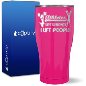 Athletes Lift Weights I Lift People on 27oz Curve Tumbler