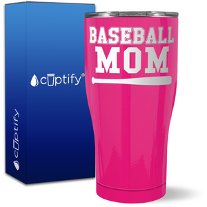 Baseball Mom with Bat on 27oz Curve Tumbler