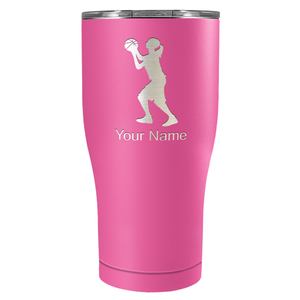 Personalized Girl Shooting Basketball on 27oz Curve Tumbler