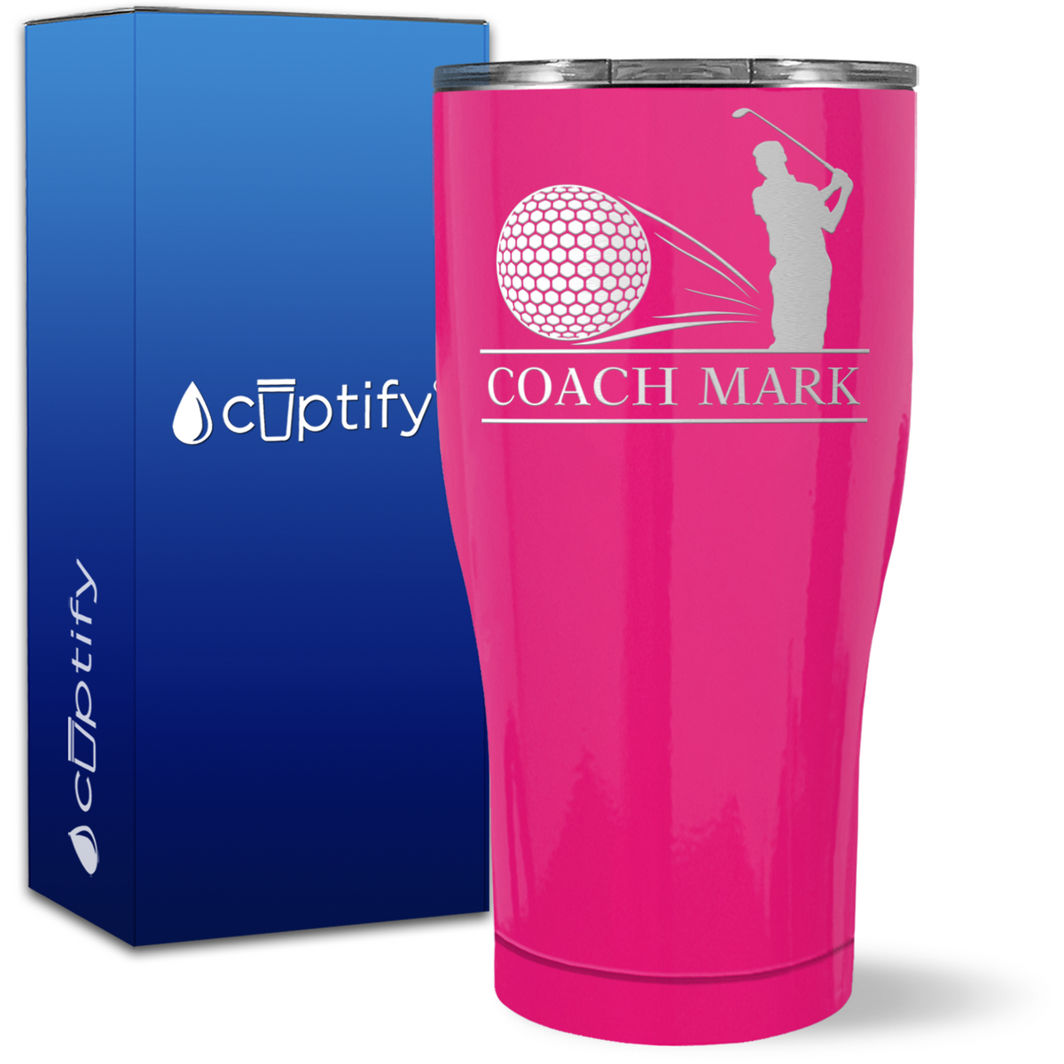 Personalized Golf Coach on 27oz Curve Tumbler