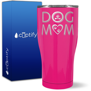 Dog Mom Heart on 27oz Curve Tumbler