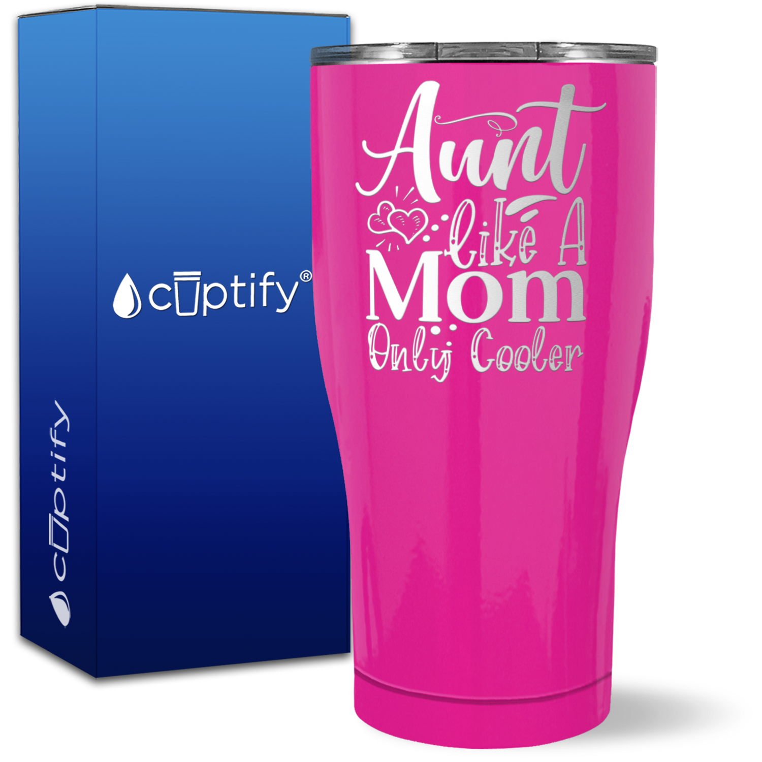 Aunt Like A Mom Only Cooler on 27oz Curve Tumbler