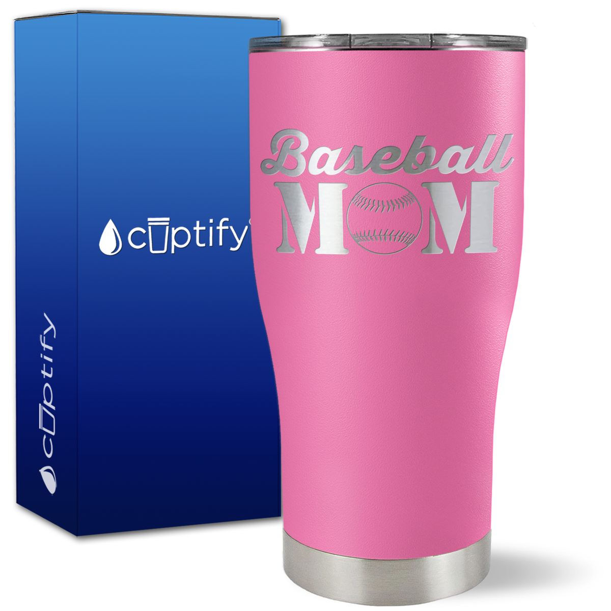 Baseball Mom on 27oz Curve Tumbler