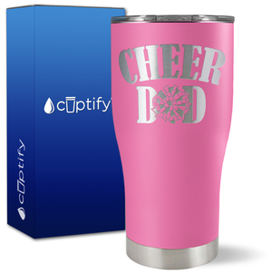 Cheer Dad Pom Pom on 27oz Curve Tumbler