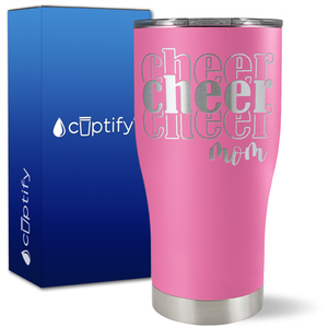 Cheer Cheer Cheer Mom on 27oz Curve Tumbler