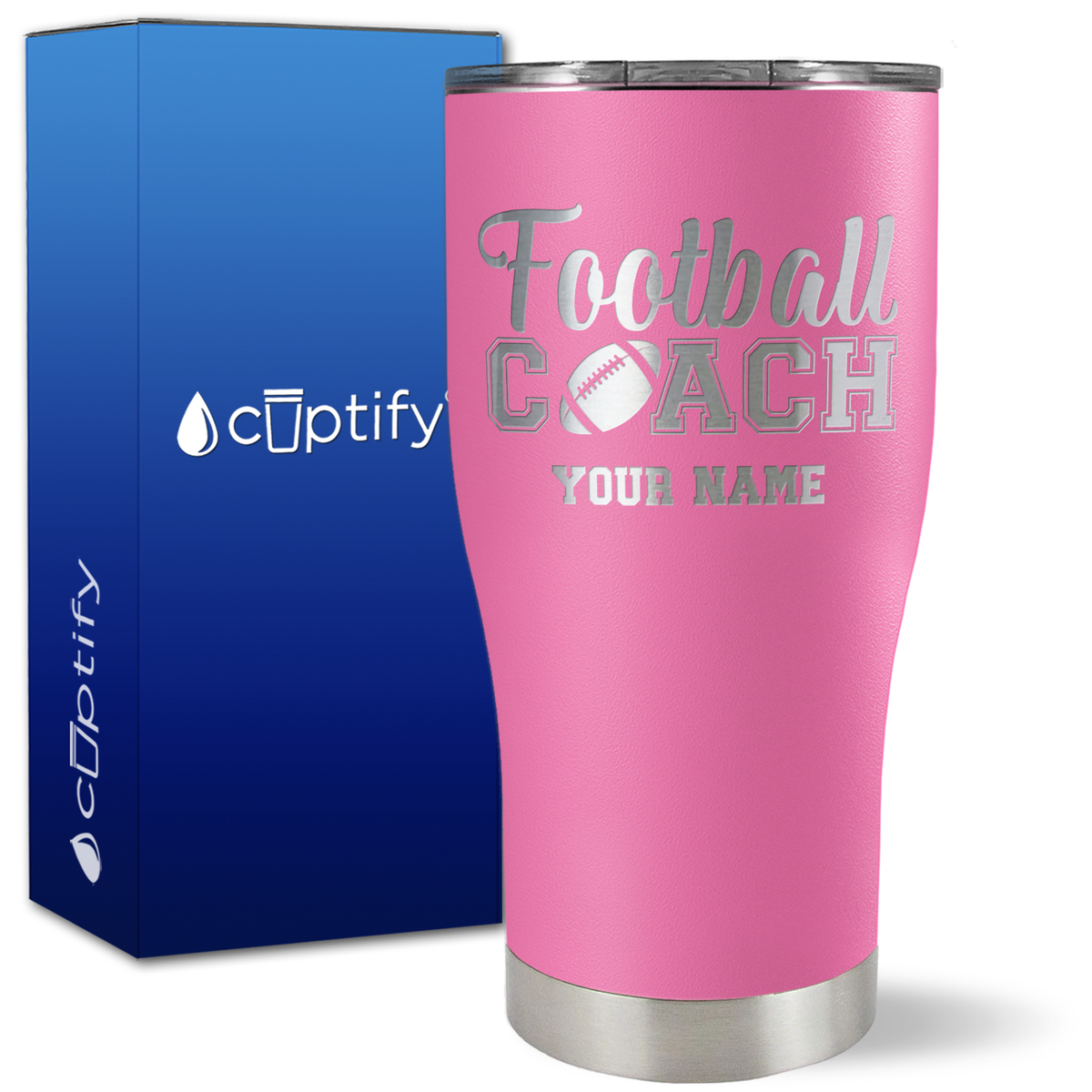 Personalized Football Coach on 27oz Curve Tumbler