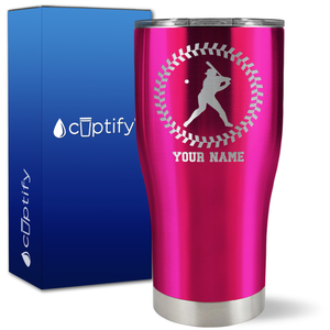 Personalized Baseball Player on 27oz Curve Tumbler