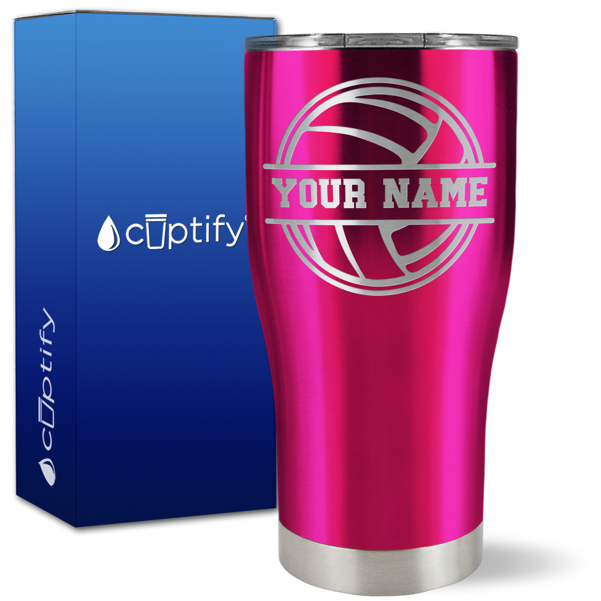 Personalized Volleyball on 27oz Curve Tumbler