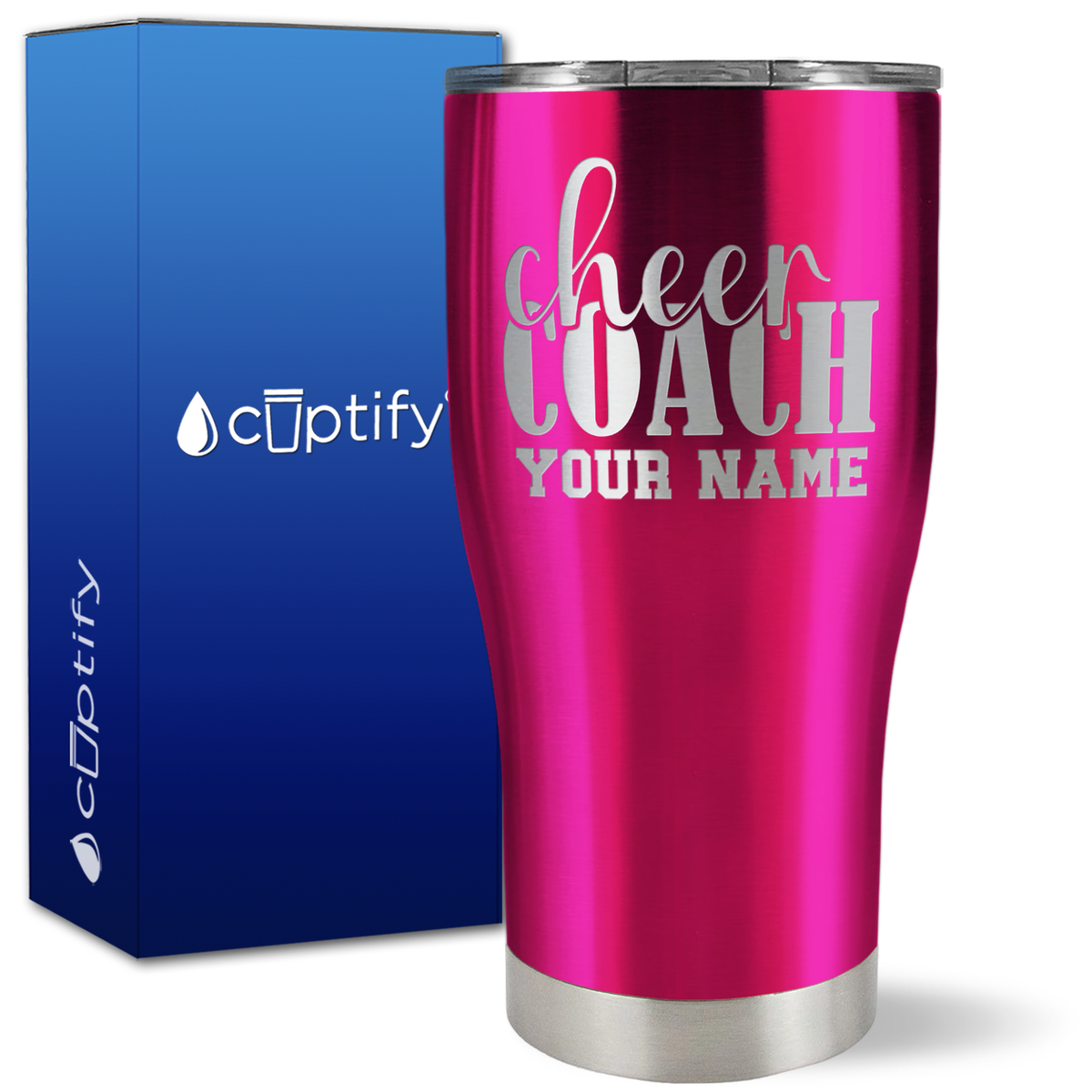 Personalized Cheer Coach on 27oz Curve Tumbler