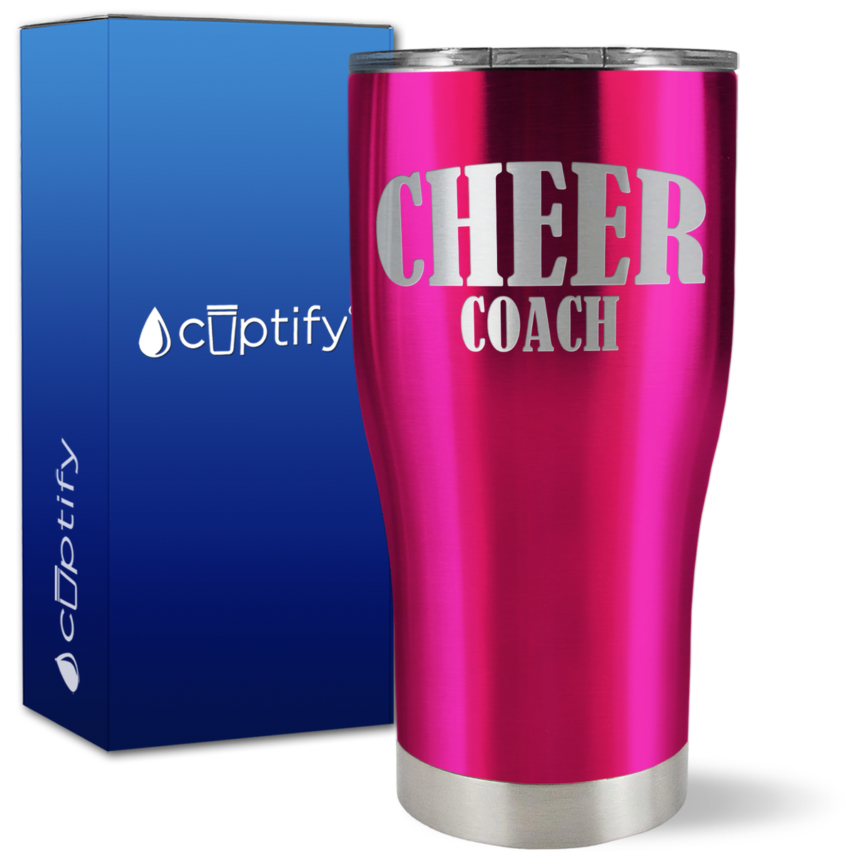 Cheer Coach on 27oz Curve Tumbler