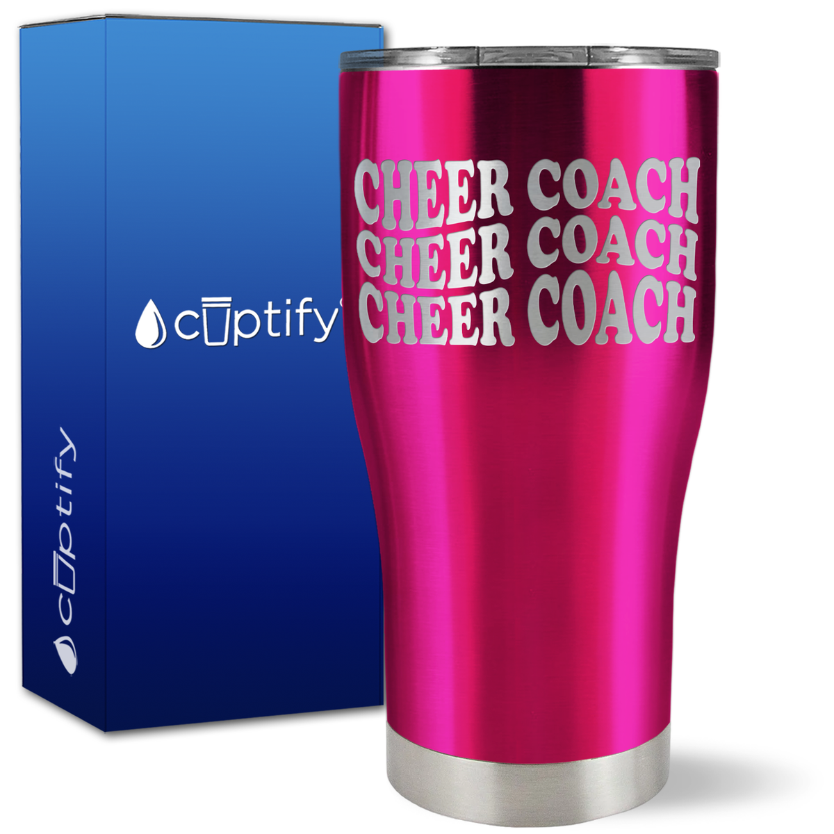 Cheer Coach Multiple on 27oz Curve Tumbler