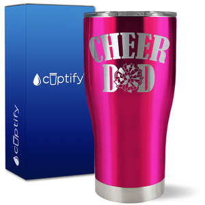 Cheer Dad Pom Pom on 27oz Curve Tumbler