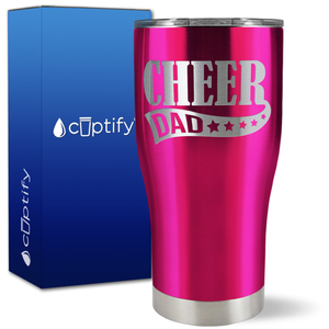 Cheer Dad Banner Stars on 27oz Curve Tumbler