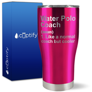 Water Polo Coach Definition on 27oz Curve Tumbler