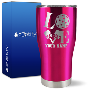 Personalized Love Pickleball on 27oz Curve Tumbler