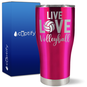 Live Love Volleyball on 27oz Curve Tumbler
