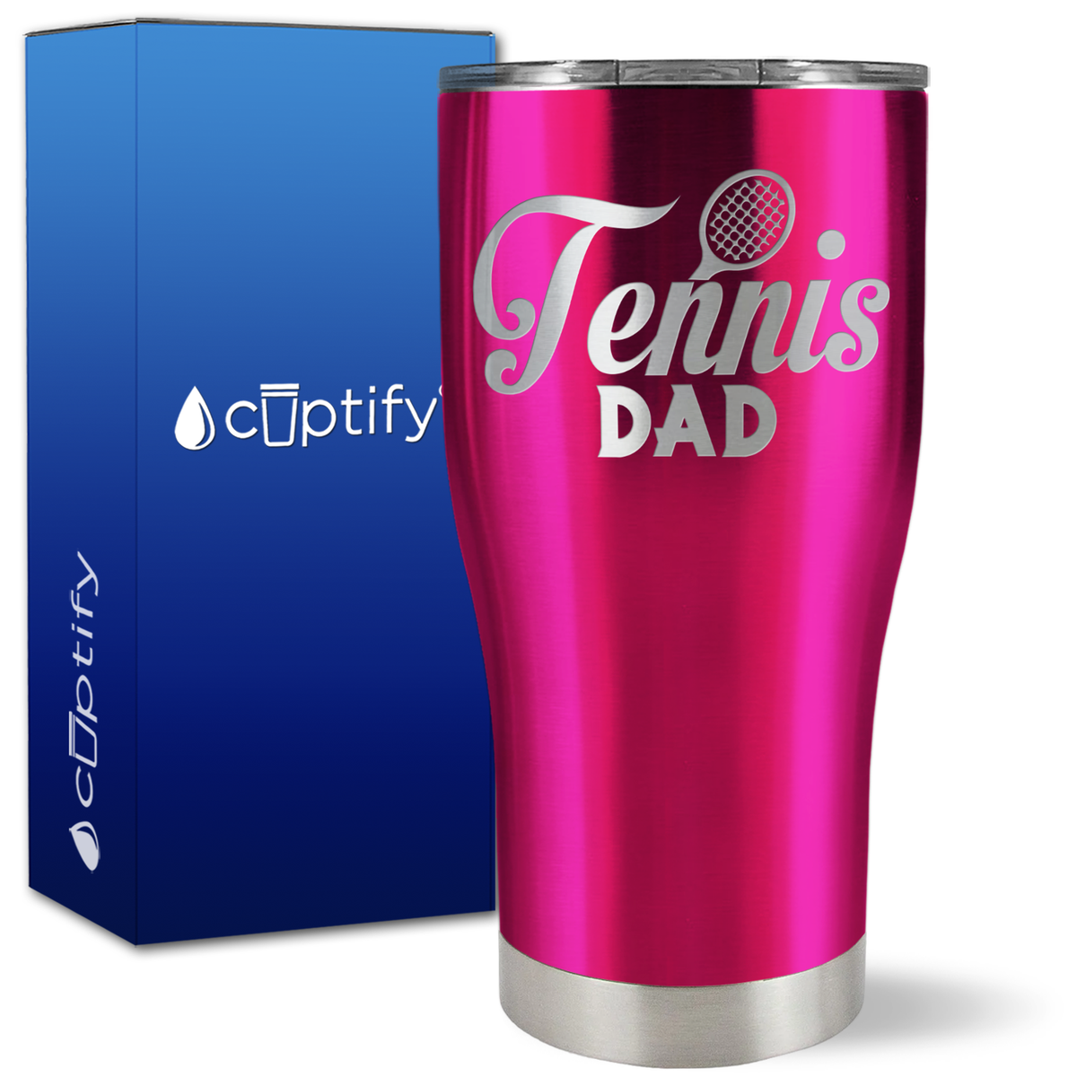 Tennis Dad Racket on 27oz Curve Tumbler