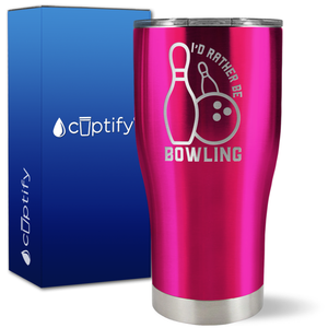 I'd Rather Be Bowling on 27oz Curve Tumbler
