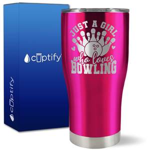 Just a Girl Who Loves Bowling on 27oz Curve Tumbler