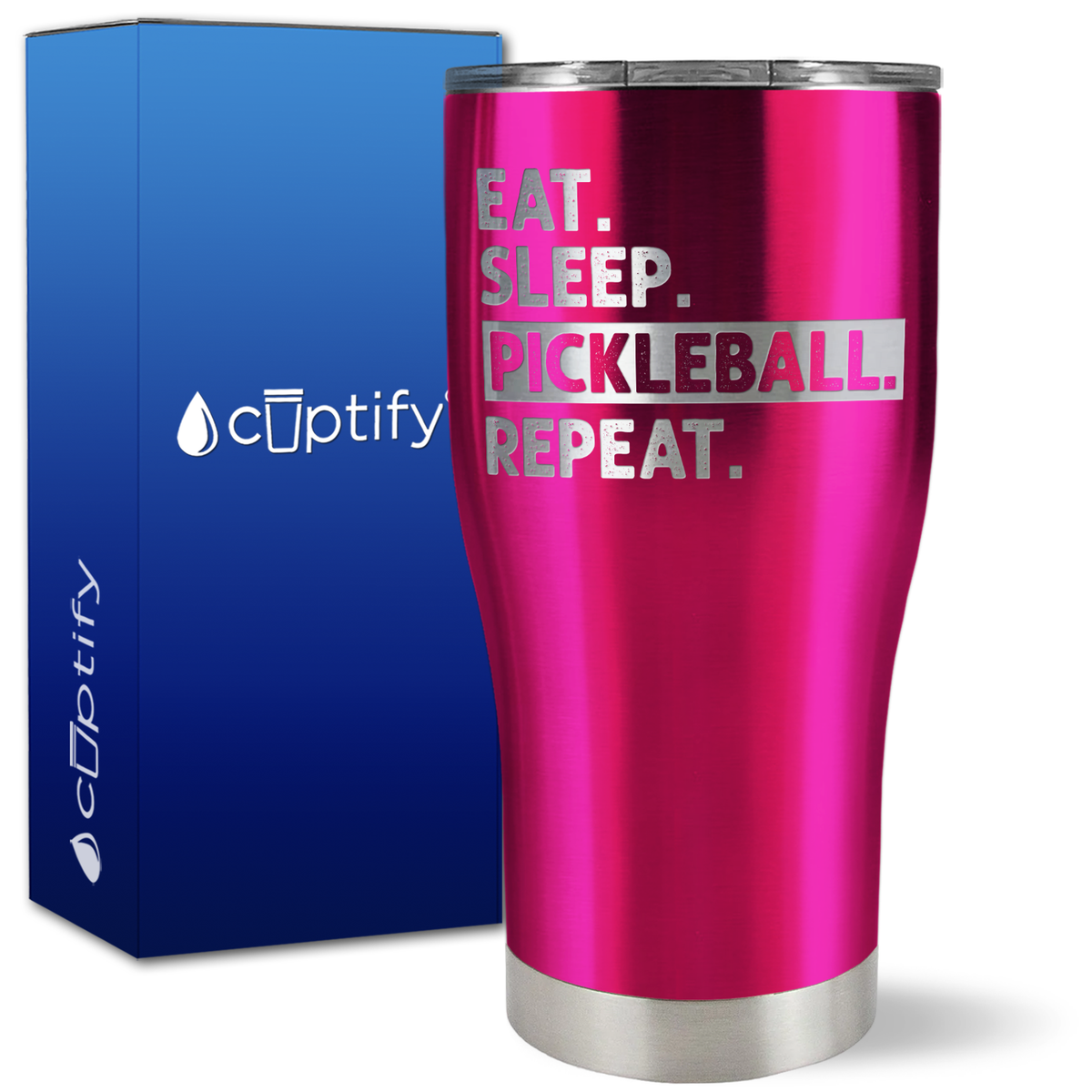 Eat Sleep Pickleball Repeat on 27oz Curve Tumbler