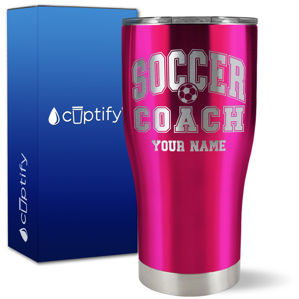 Personalized Soccer Coach on 27oz Curve Tumbler