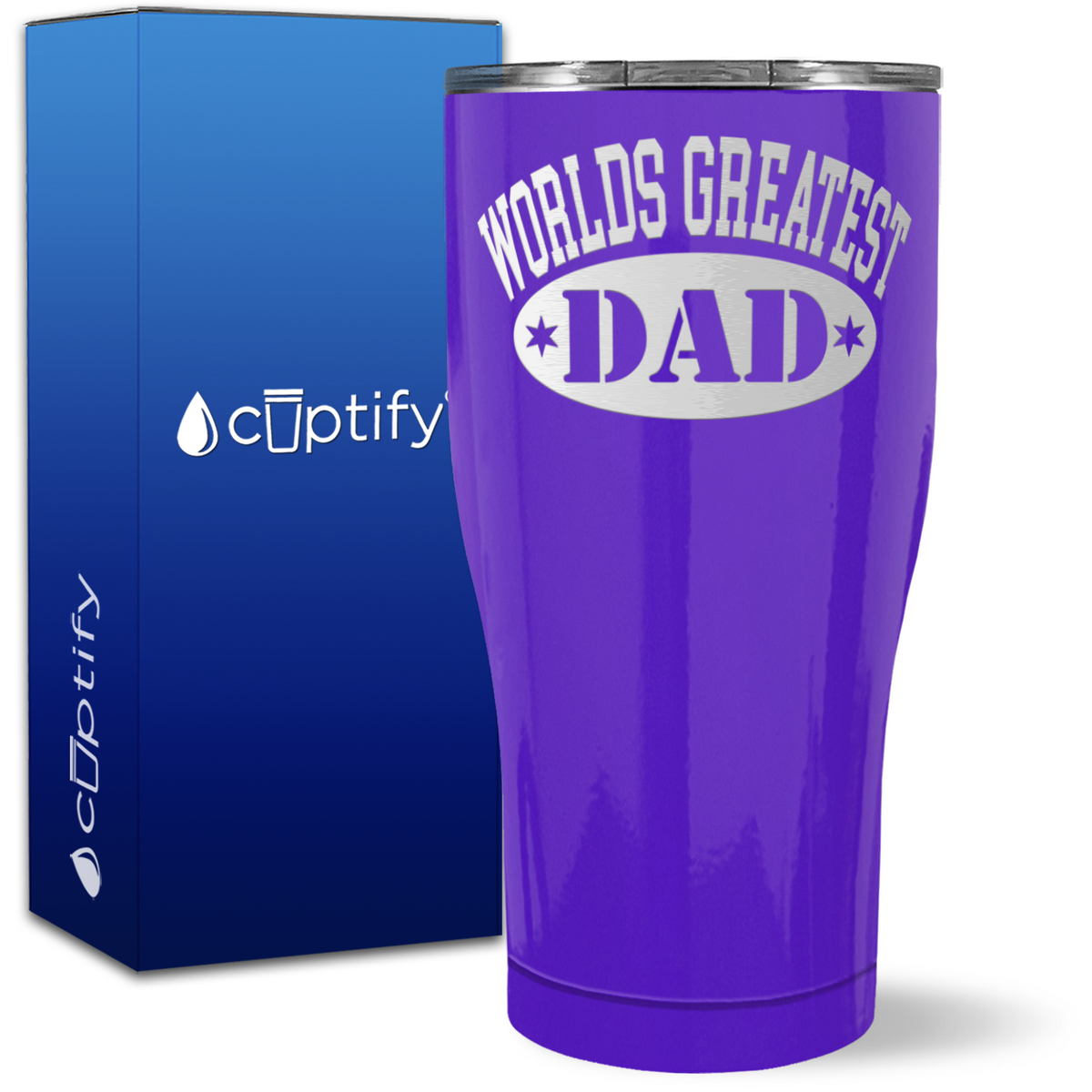 World's Greatest Dad on 27oz Curve Tumbler