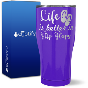 Life is Better in Flip Flops 27oz Curve Tumbler