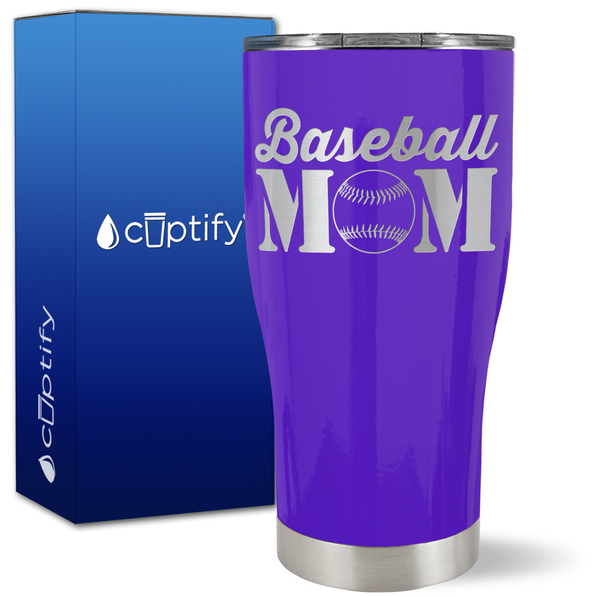 Baseball Mom on 27oz Curve Tumbler