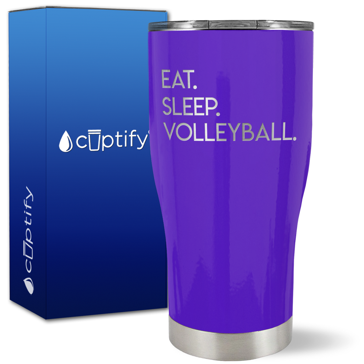 Eat Sleep Volleyball on 27oz Curve Tumbler