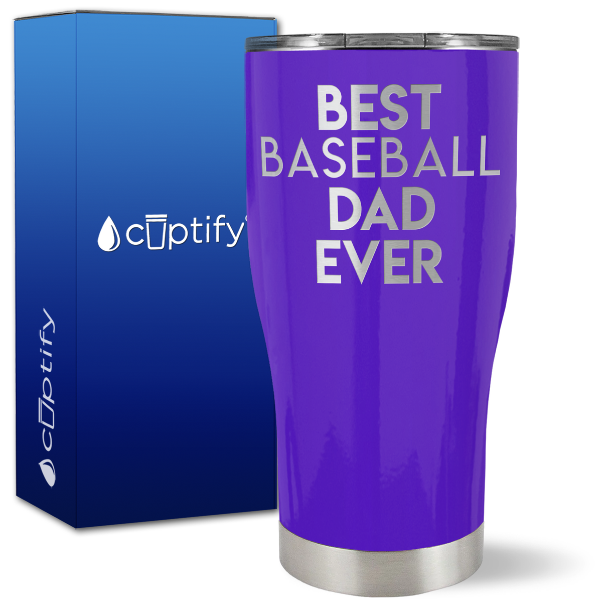 Best Baseball Dad Ever on 27oz Curve Tumbler