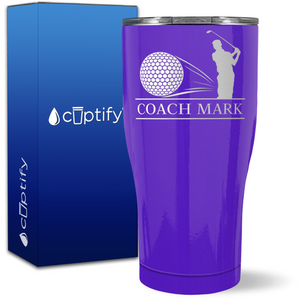 Personalized Golf Coach on 27oz Curve Tumbler