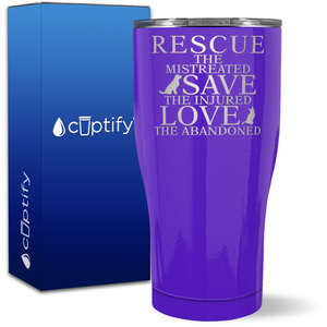 Rescue Save Love on 27oz Curve Tumbler