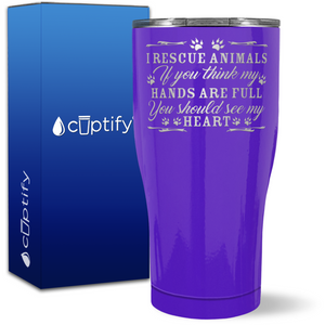 I Rescue Animals on 27oz Curve Tumbler