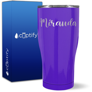 Personalized Miranda Style on 27oz Curve Tumbler