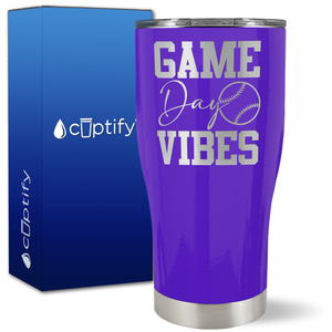Game Day Vibes Baseball on 27oz Curve Tumbler