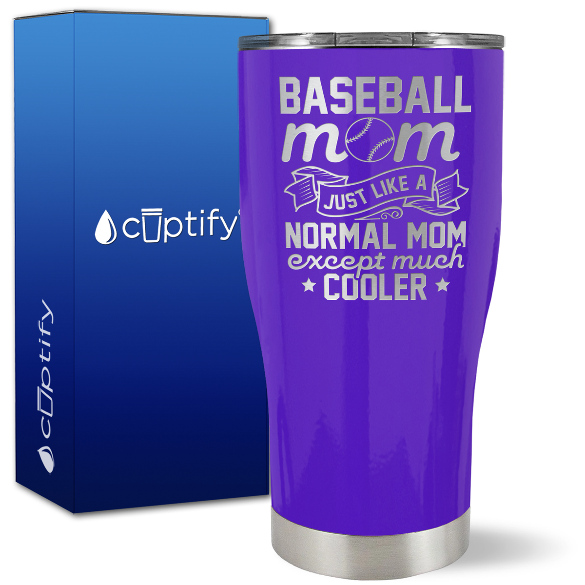 Baseball Mom Just Like a Normal Mom on 27oz Curve Tumbler