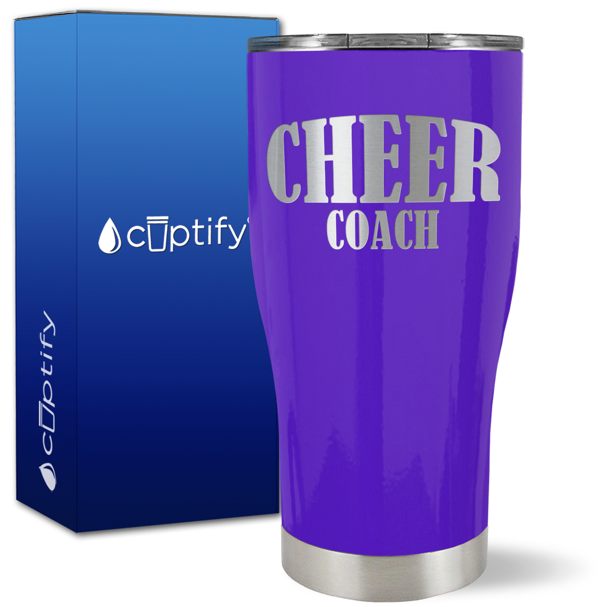 Cheer Coach on 27oz Curve Tumbler
