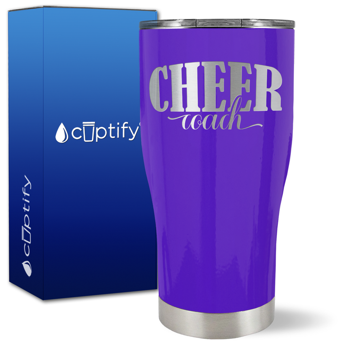 Cheer Coach Script on 27oz Curve Tumbler