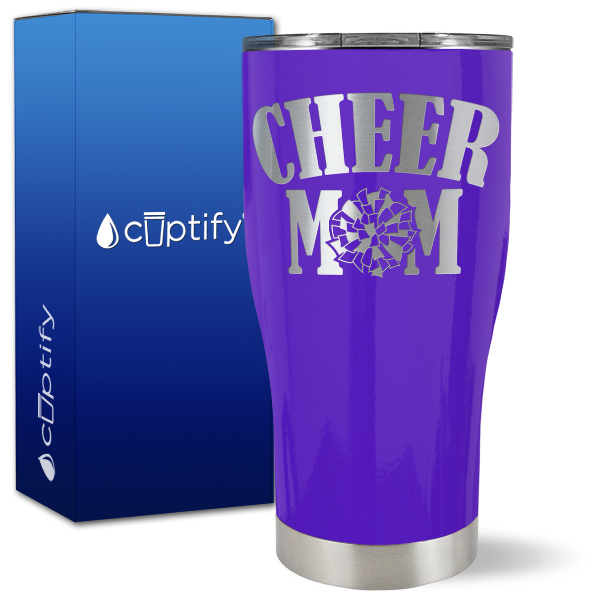 Cheer Mom on 27oz Curve Tumbler