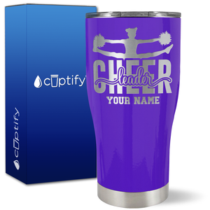 Personalized Cheerleader Silhouette Jump on 27oz Curve Tumbler