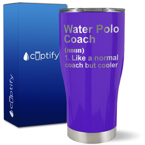 Water Polo Coach Definition on 27oz Curve Tumbler