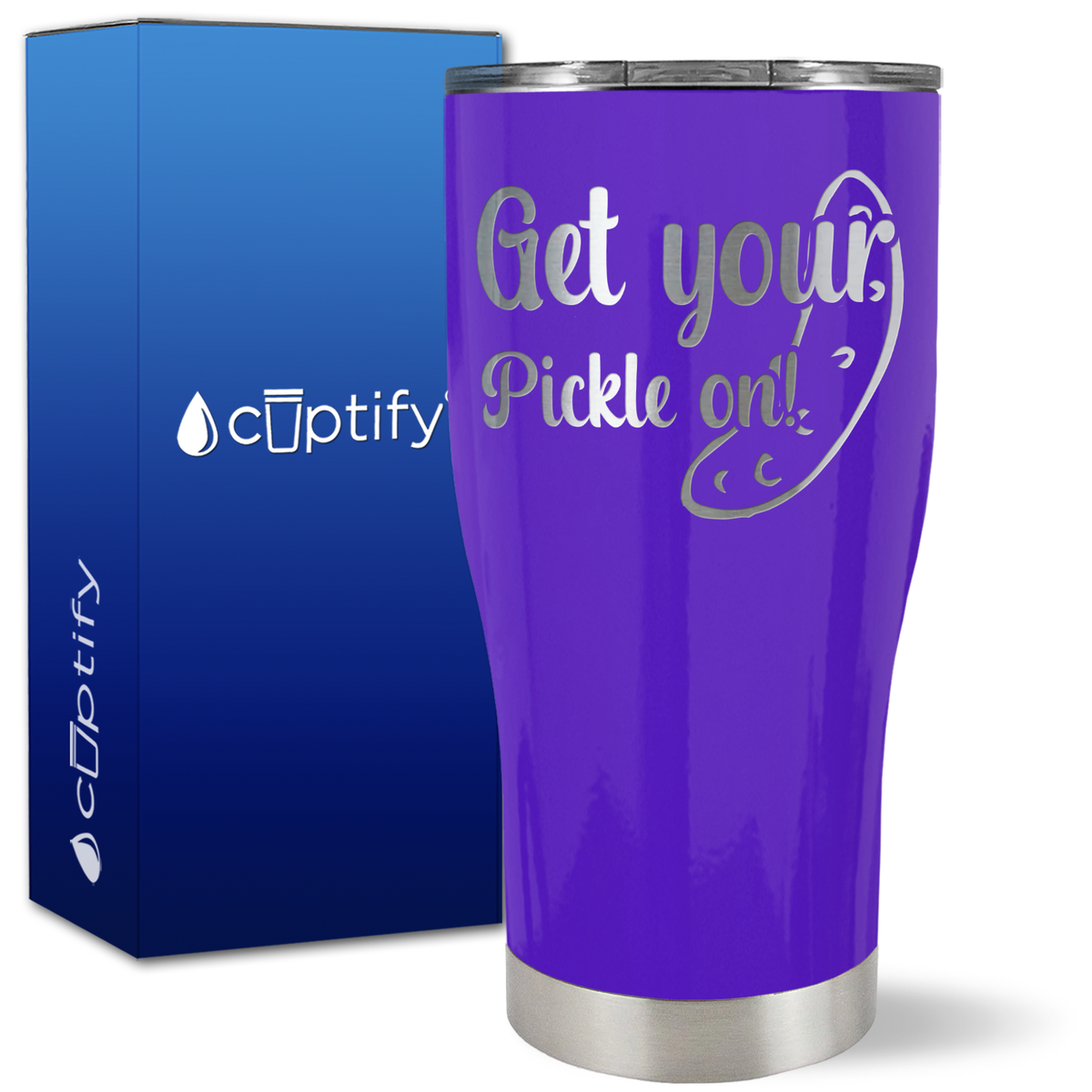 Get Your Pickle On on 27oz Curve Tumbler