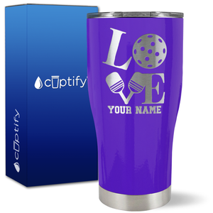 Personalized Love Pickleball on 27oz Curve Tumbler