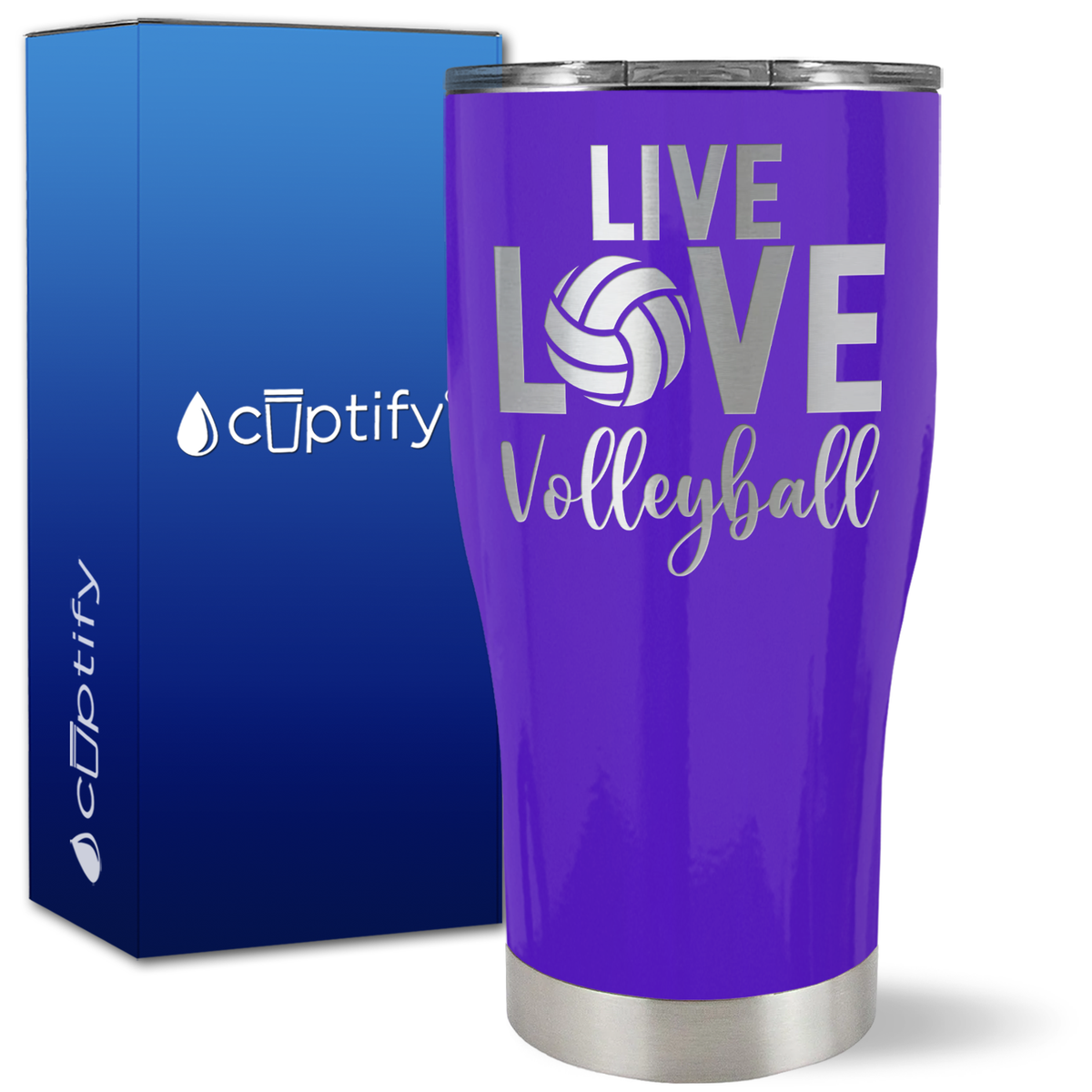 Live Love Volleyball on 27oz Curve Tumbler