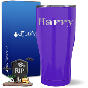 Personalized Wicked Halloween Font on 27oz Curve Tumbler