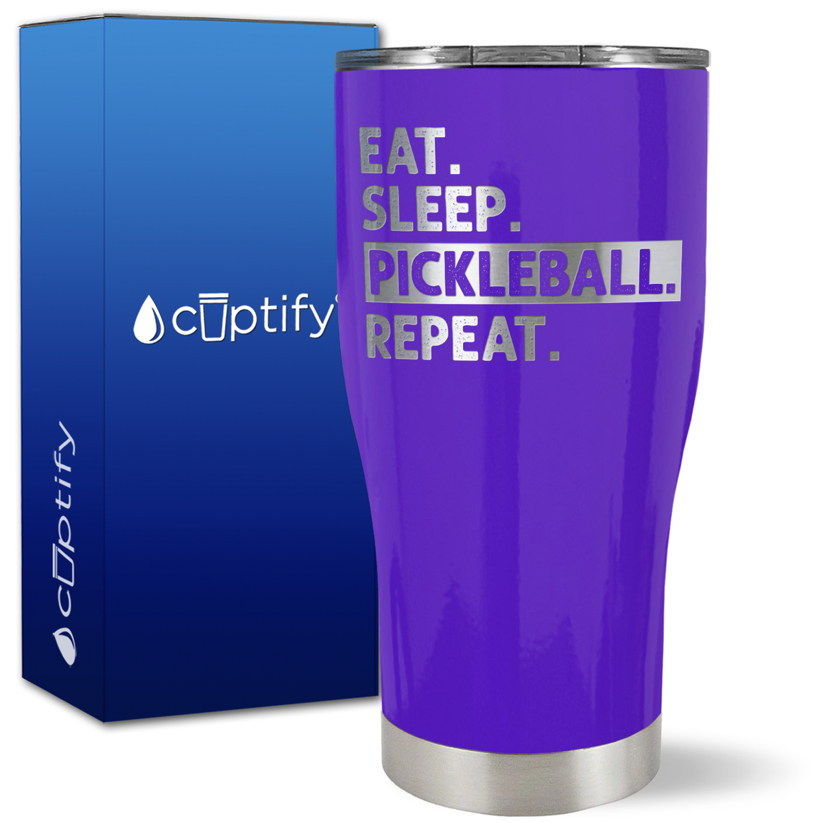 Eat Sleep Pickleball Repeat on 27oz Curve Tumbler