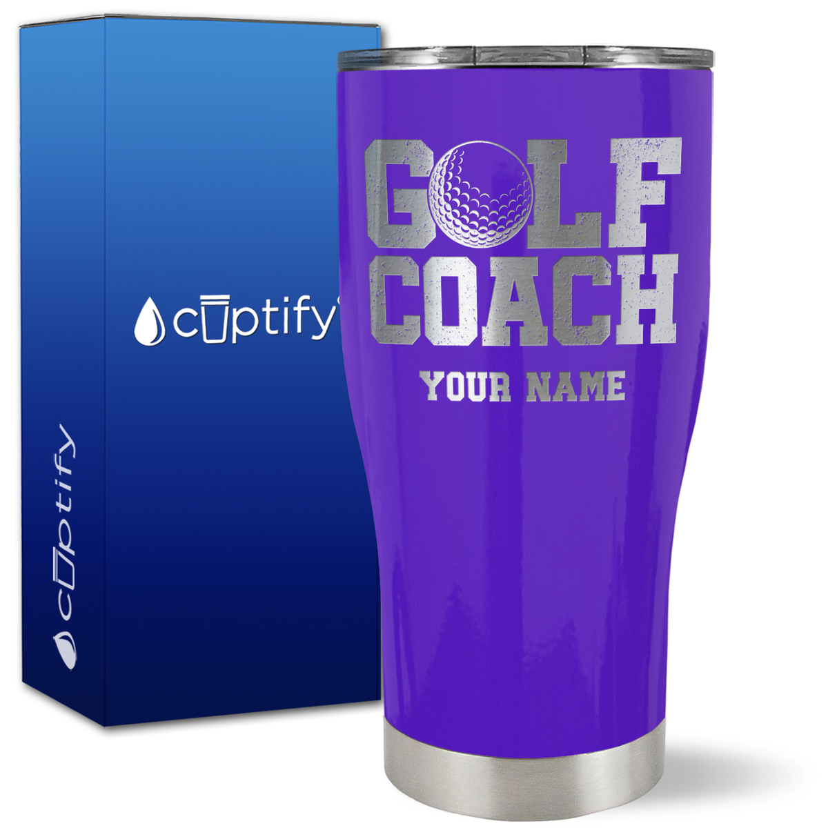 Personalized Golf Coach on 27oz Curve Tumbler