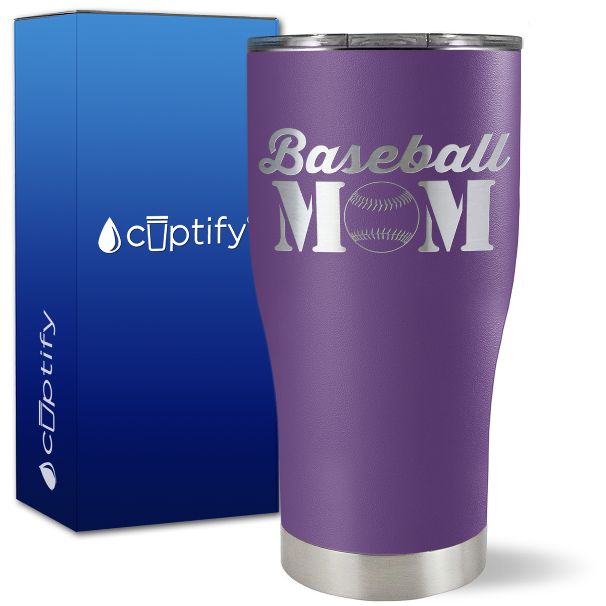 Baseball Mom on 27oz Curve Tumbler