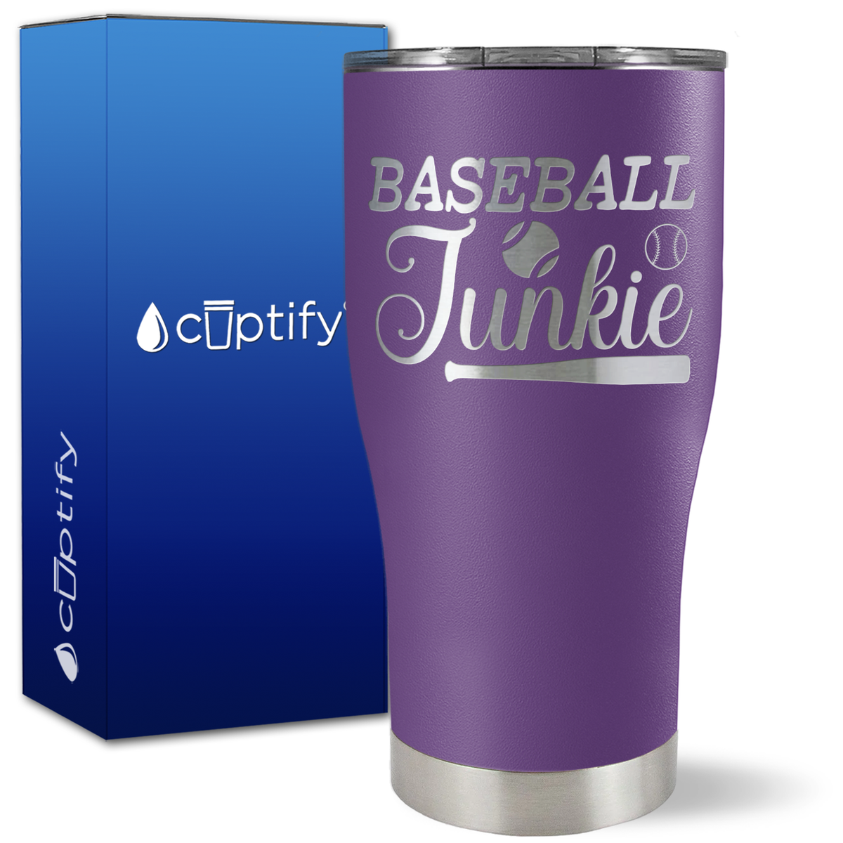 Baseball Junkie on 27oz Curve Tumbler